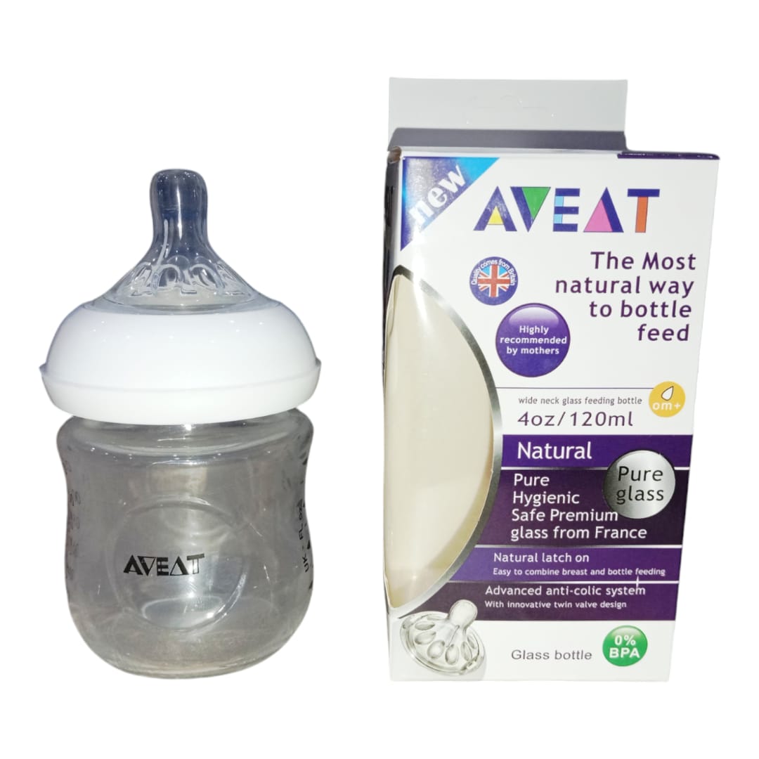 AVEAT Baby Feeder - Glass Bottle Imported 4oz / 120ml. - Triple-M Store